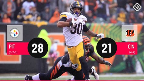 pittsburgh steelers cincinnati bengals score|steelers bengals score today.